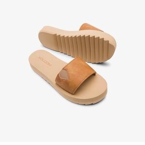 Volcom Women's Brown Slide Sandals